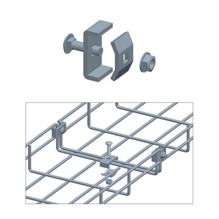 QUEST MANUFACTURING Cable Tray Coupler, Zinc CT0001-03